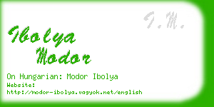 ibolya modor business card